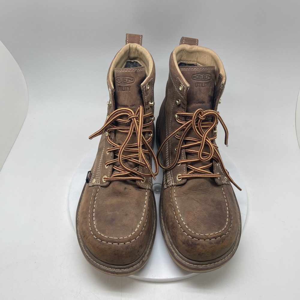 Keen Boots Mens 11 D Liberty 6" Waterproof Carbon-Toe 1030604D Brown Work Shoes - Picture 2 of 10